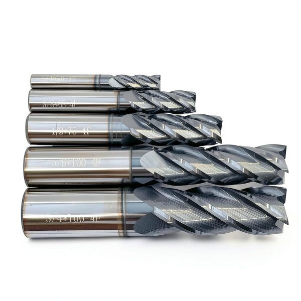 Carbide Square End Mill 5‑Piece Set QualityTools – 1/4 to 3/4″ AlTiN-5
