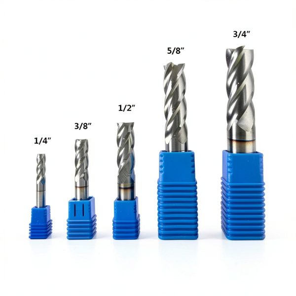 Carbide Square End Mill 5‑Piece Set QualityTools – 1/4 to 3/4″ AlTiN-4
