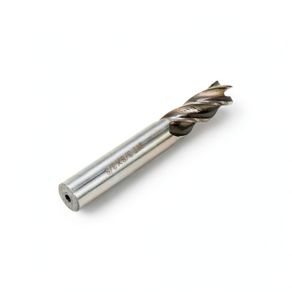 Rannb Square End Mill 3/8" Dia x 3/8" Shank 4 Flute Cutter 2pcs-4