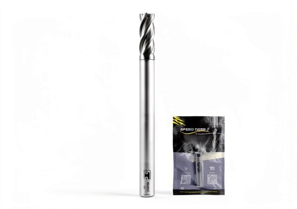 SPEED TIGER Micrograin Carbide Square End Mill Extra Long Reach - 4 Flute - ISLE5/16 4T (1 Pieces, 5/16") - for Milling Alloy Steels, Hardened Steel, Metal & More – for DIYers & Professionals-0