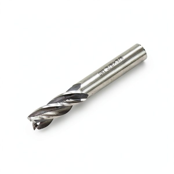Rannb Square End Mill 3/8" Dia x 3/8" Shank 4 Flute Cutter 2pcs-3