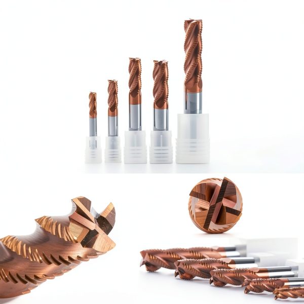 1/4" Tungsten Carbide Roughing End Mill 4 Flute Square Endmill CNC Milling Cutter Bits for Alloy Steels/Hardened Steels - TISIN Coated-3