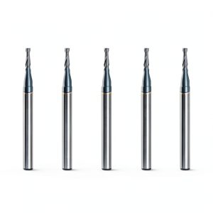 Carbide Square End Mill - 2 Flute - 1/16" 2T (5 Piece, 1/16") - for Milling Alloy Steels, Hardened Steel, Metal & More – Mill Bits Sets for DIYers & Professionals by LU&MN-0