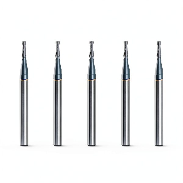 Carbide Square End Mill - 2 Flute - 1/16" 2T (5 Piece, 1/16") - for Milling Alloy Steels, Hardened Steel, Metal & More – Mill Bits Sets for DIYers & Professionals by LU&MN-0