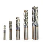 Carbide Square End Mill 5‑Piece Set QualityTools – 1/4 to 3/4″ AlTiN-0