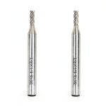 AUTOTOOLHOME 1/8" X 1/4" HSS 4 Flutes Straight End Mill Cutter Pack of 2 CNC Milling Drill Bits Router Bits for Wood Aluminum Steel-0