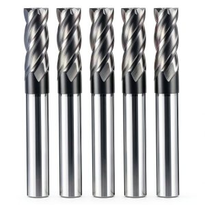 5pcs 1/8" Carbide Square End Mill Set by AYCHOLIZ 4 Flute AlTiN Coated-0