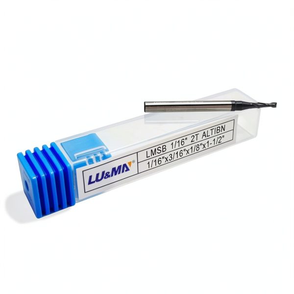 Carbide Square End Mill - 2 Flute - 1/16" 2T (5 Piece, 1/16") - for Milling Alloy Steels, Hardened Steel, Metal & More – Mill Bits Sets for DIYers & Professionals by LU&MN-4
